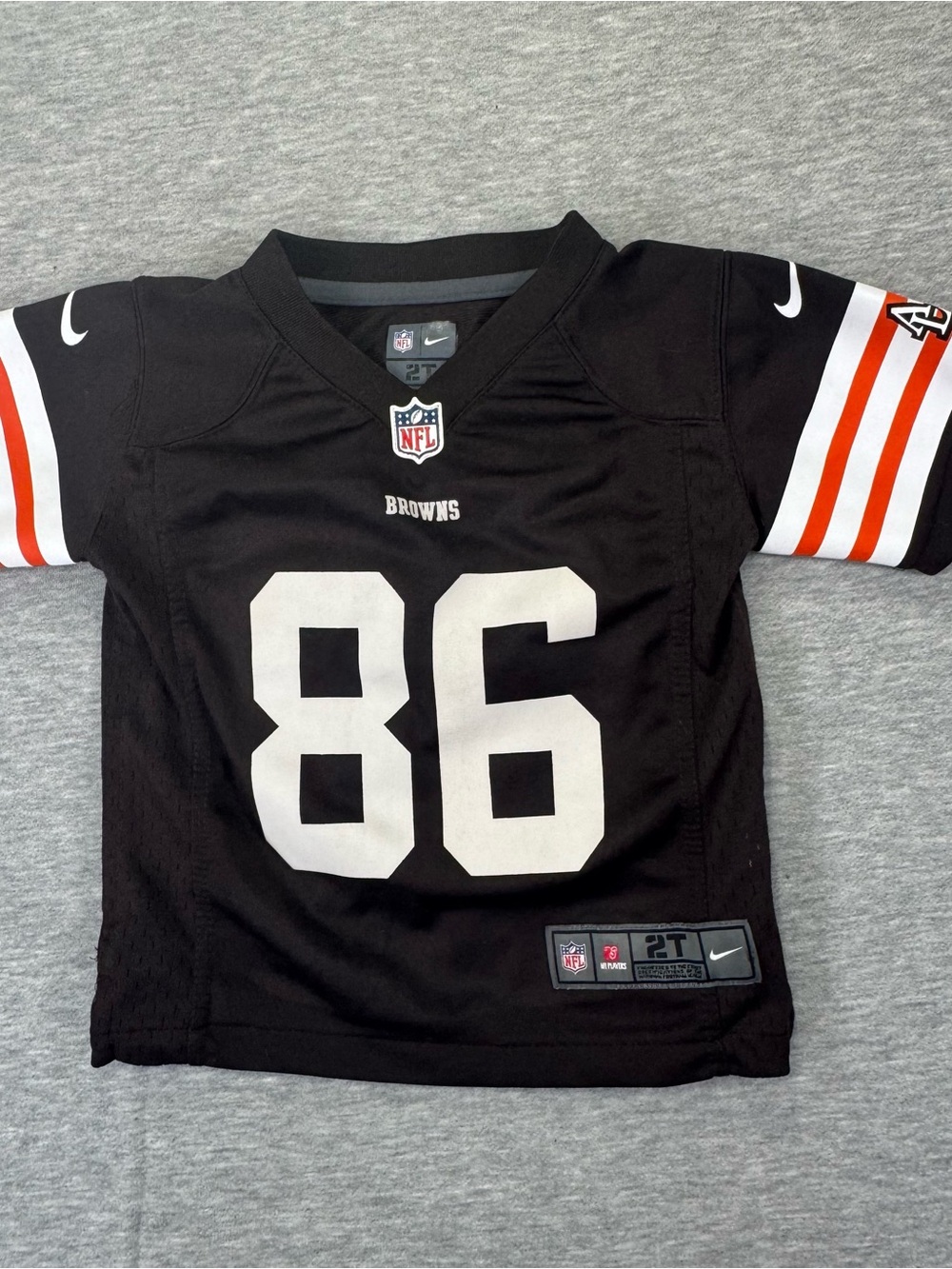 Nike On Field Cleveland Browns Jersey Dub Jones #86 Baby Toddler Size 2T